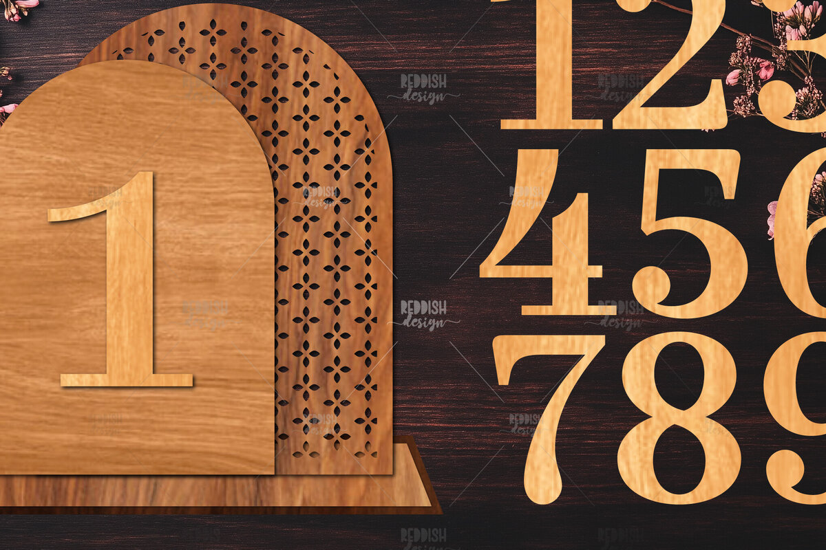 Intra απο ξύλο plywood 3mm-4mm πάχος – Wedding Table Numbers – St Δίασταση  20x20 cm INTRAFABR-124694644