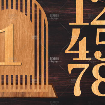 Intra απο ξύλο plywood 3mm-4mm πάχος – Wedding Table Numbers – St Δίασταση  20x20 cm INTRAFABR-124694662 - Image 1