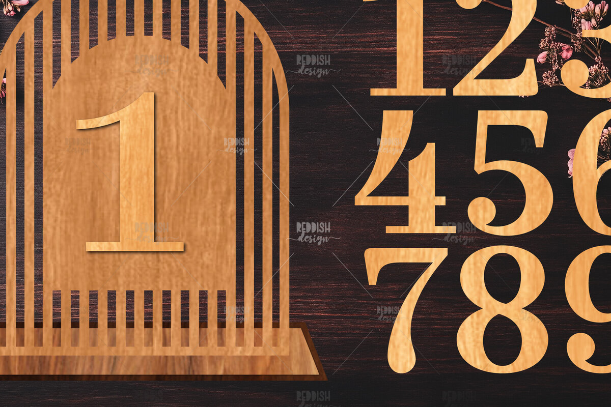 Intra απο ξύλο plywood 3mm-4mm πάχος – Wedding Table Numbers – St Δίασταση  20x20 cm INTRAFABR-124694662