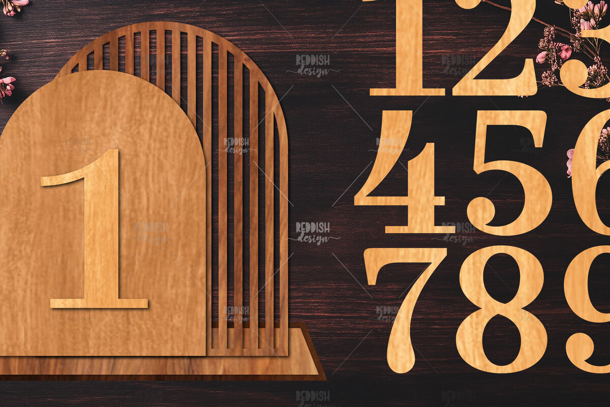 Intra απο ξύλο plywood 3mm-4mm πάχος – Wedding Table Numbers – St Δίασταση  20x20 cm INTRAFABR-124694711