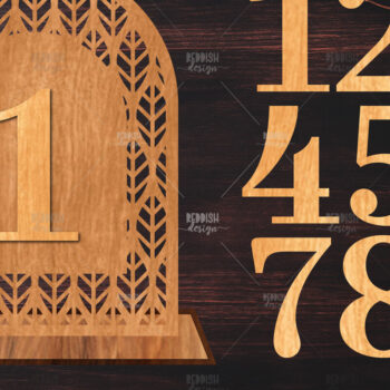 Intra απο ξύλο plywood 3mm-4mm πάχος – Wedding Table Numbers – St Δίασταση  20x20 cm INTRAFABR-124694720 - Image 1