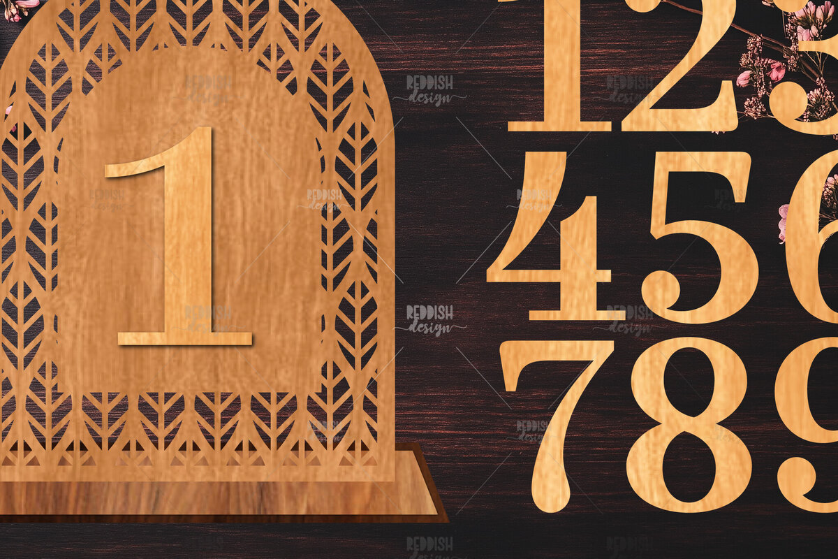 Intra απο ξύλο plywood 3mm-4mm πάχος – Wedding Table Numbers – St Δίασταση  20x20 cm INTRAFABR-124694720