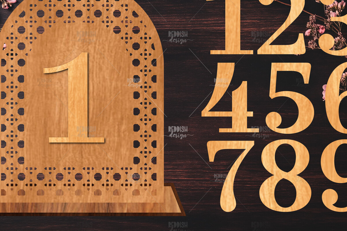 Intra απο ξύλο plywood 3mm-4mm πάχος – Wedding Table Numbers – St Δίασταση  20x20 cm INTRAFABR-124694755