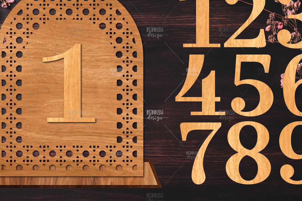 Intra απο ξύλο plywood 3mm-4mm πάχος – Wedding Table Numbers – St Δίασταση  20x20 cm INTRAFABR-124694621