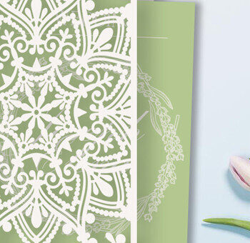 Intra απο ξύλο plywood 3mm-4mm πάχος – Πρότυπο γάμου Lace Mandala Δίασταση  20x20 cm INTRAFABR-73692337 - Image 2