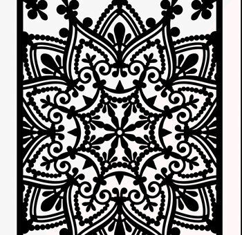 Intra απο ξύλο plywood 3mm-4mm πάχος – Πρότυπο γάμου Lace Mandala Δίασταση  20x20 cm INTRAFABR-73692337 - Image 4