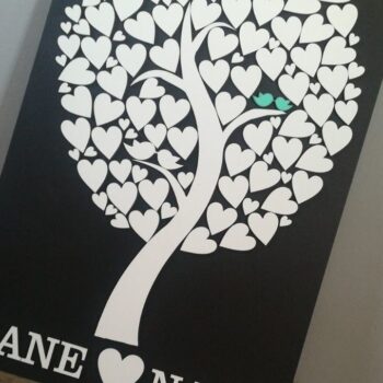 Intra απο ξύλο plywood 3mm-4mm πάχος – Βιβλίο επισκεπτών Wedding Tree Δίασταση  20x20 cm INTRAFABR-35835621 - Image 4