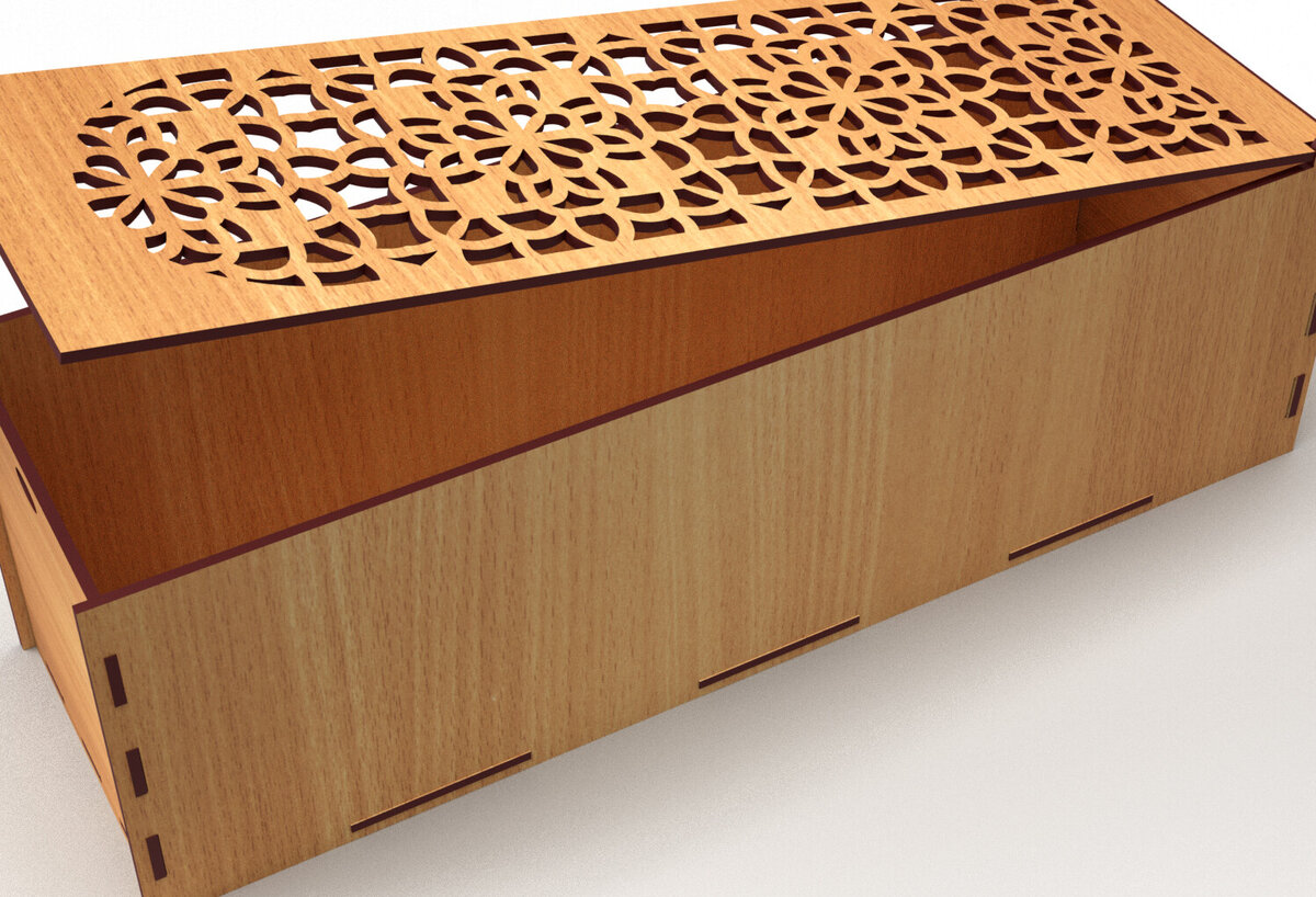 Intra απο ξύλο plywood 3mm-4mm πάχος – Ξύλινο κουτί δώρου γάμου Κοπή λέιζερ 01 Δίασταση  20x20 cm INTRAFABR-83367568