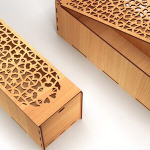 Intra απο ξύλο plywood 3mm-4mm πάχος – Ξύλινο κουτί δώρου γάμου Κοπή λέιζερ 08 Δίασταση  20x20 cm INTRAFABR-83367778