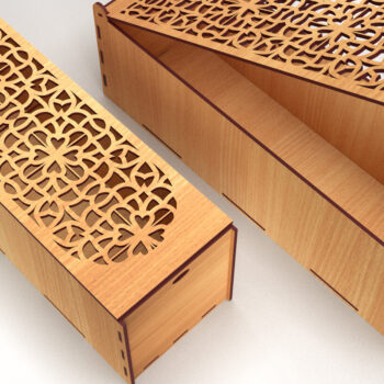 Intra απο ξύλο plywood 3mm-4mm πάχος – Ξύλινο κουτί δώρου γάμου Κοπή λέιζερ 15 Δίασταση  20x20 cm INTRAFABR-83368004 - Image 1