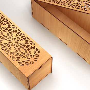 Intra απο ξύλο plywood 3mm-4mm πάχος – Ξύλινο κουτί δώρου γάμου Δίασταση  20x20 cm INTRAFABR-83367797 - Image 1