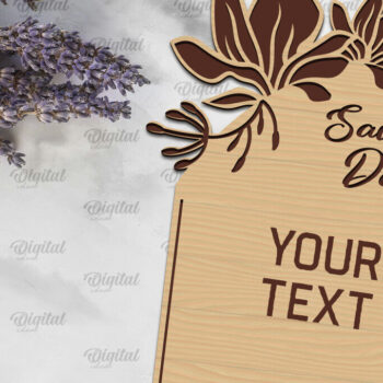 Intra απο ξύλο plywood 3mm-4mm πάχος – Ξύλινο Προσκλητήριο Γάμου Δίασταση  20x20 cm INTRAFABR-98460207 - Image 1