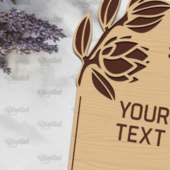 Intra απο ξύλο plywood 3mm-4mm πάχος – Ξύλινο Προσκλητήριο Γάμου Δίασταση  20x20 cm INTRAFABR-98460575 - Image 1