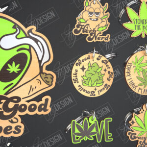 Intra απο ξύλο plywood 3mm-4mm πάχος – Μπρελόκ Weed Bundle |Cannabis Δίασταση  5x5 cm INTRAFABR-102119694