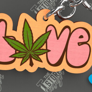 Intra απο ξύλο plywood 3mm-4mm πάχος – Πακέτο κοπής λέιζερ με μπρελόκ Weed | Αρχείο CNC Δίασταση  5x5 cm INTRAFABR-103793972 - Image 2