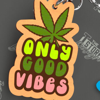 Intra απο ξύλο plywood 3mm-4mm πάχος – Μπρελόκ ζιζανίων | Μπρελόκ με φύλλα ζιζανίων | CNC Δίασταση  5x5 cm INTRAFABR-103793653 - Image 1