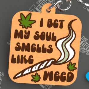 Intra απο ξύλο plywood 3mm-4mm πάχος – Μπρελόκ ζιζανίων | Μπρελόκ με φύλλα ζιζανίων | CNC Δίασταση  5x5 cm INTRAFABR-103793672