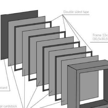 Intra απο ξύλο plywood 3mm-4mm πάχος – Weed Shadow Box Layered 3d Cardstock Δίασταση  20x20 cm INTRAFABR-56021375 - Image 6