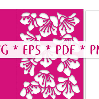 Intra απο ξύλο plywood 3mm-4mm πάχος – Αρχείο αποκοπής Card Weigela Flower Δίασταση  20x20 cm INTRAFABR-11201648 - Image 2