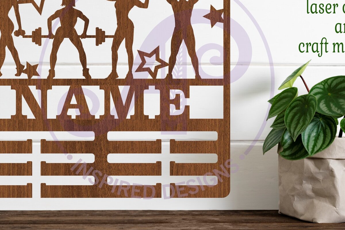 Intra απο ξύλο plywood 3mm-4mm πάχος – Όνομα κατόχου γυναικείου μεταλλίου άρσης βαρών Δίασταση  20x20 cm INTRAFABR-88108299