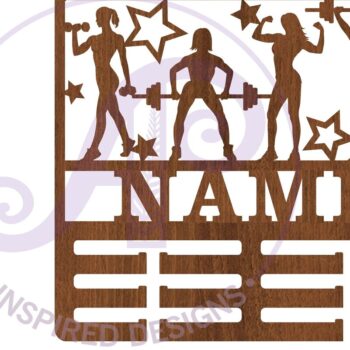 Intra απο ξύλο plywood 3mm-4mm πάχος – Όνομα κατόχου γυναικείου μεταλλίου άρσης βαρών Δίασταση  20x20 cm INTRAFABR-88108299 - Image 4