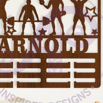 Intra απο ξύλο plywood 3mm-4mm πάχος – Όνομα κατόχου ανδρικού μεταλλίου άρσης βαρών Δίασταση  20x20 cm INTRAFABR-111632054 - Image 1