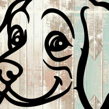 Intra απο ξύλο plywood 3mm-4mm πάχος – Weimaraner Design Δίασταση  40x30 cm INTRAFABR-105330649 - Image 3