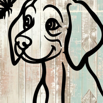 Intra απο ξύλο plywood 3mm-4mm πάχος – Weimaraner Design Δίασταση  40x30 cm INTRAFABR-105330751 - Image 2