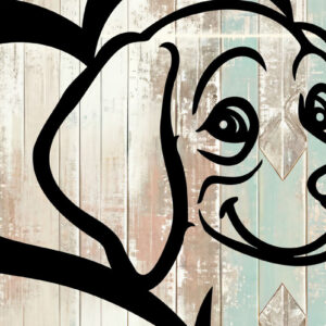 Intra απο ξύλο plywood 3mm-4mm πάχος – Weimaraner Design Δίασταση  40x30 cm INTRAFABR-105330770