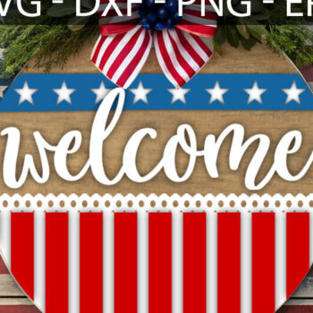 Intra απο ξύλο plywood 3mm-4mm πάχος – Καλώς ήρθατε στις 4 Ιουλίου Door Δίασταση  20x20 cm INTRAFABR-117243834 - Image 2