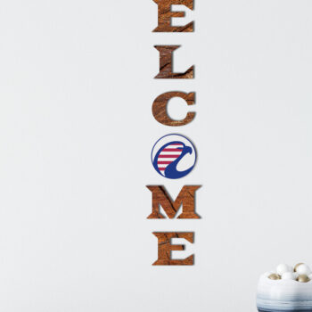 Intra απο ξύλο plywood 3mm-4mm πάχος – Καλώς ορίσατε 4 Ιουλίου Πολυεπίπεδο Αποκομμένο Αρχείο Δίασταση 20x20 cm INTRAFABR-12169537 - Image 2