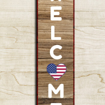 Intra απο ξύλο plywood 3mm-4mm πάχος – Καλώς ορίσατε 4 Ιουλίου Πολυεπίπεδο Αποκομμένο Αρχείο Δίασταση 20x20 cm INTRAFABR-12169537 - Image 5