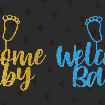 Intra απο ξύλο plywood 3mm-4mm πάχος – Καλώς ήρθες μωρό μου | Baby Shower Cake Topper Δίασταση  20x20 cm INTRAFABR-29155142 - Image 3