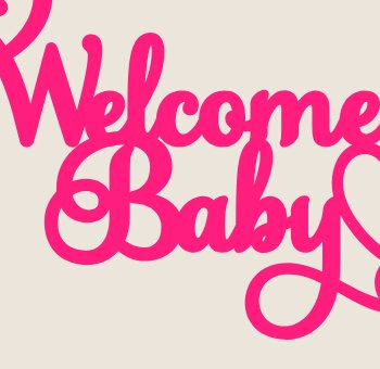 Intra απο ξύλο plywood 3mm-4mm πάχος – Καλώς ήρθατε Baby Cake Topper Δίασταση  20x20 cm INTRAFABR-99851311 - Image 3