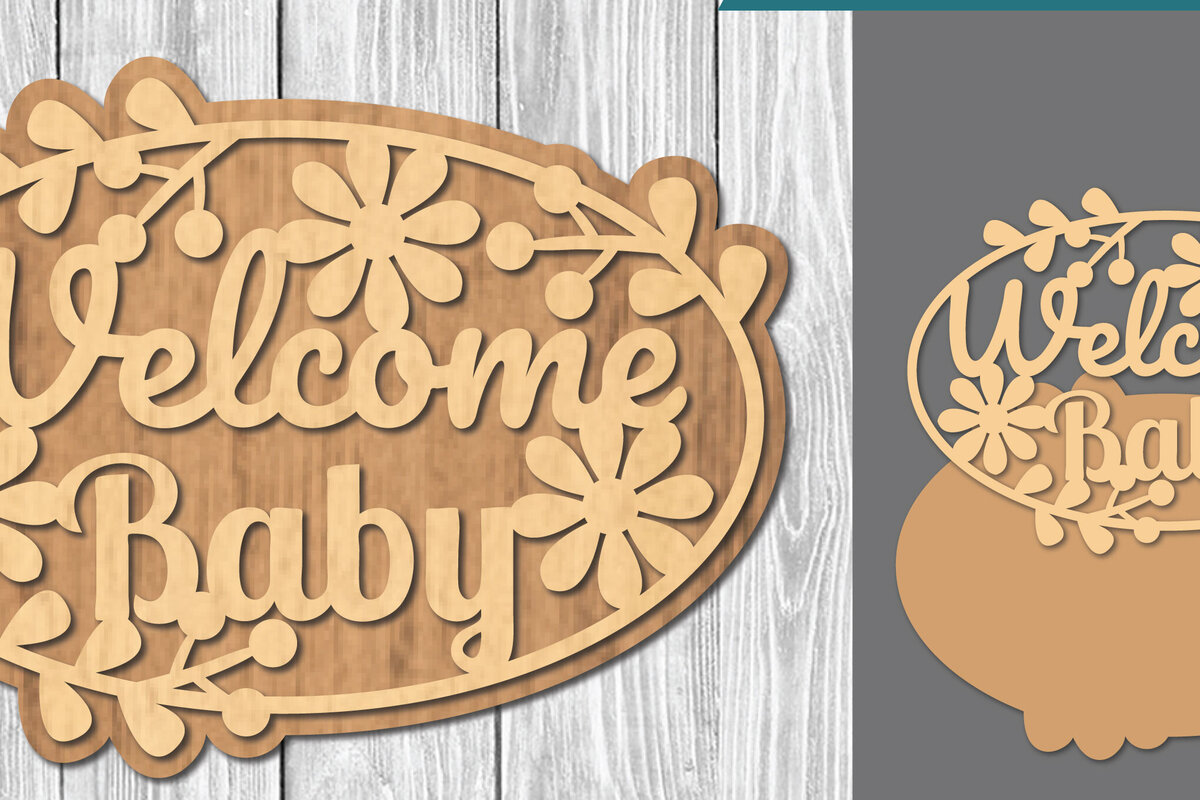 Intra απο ξύλο plywood 3mm-4mm πάχος – Καλωσόρισμα Baby Δίασταση  20x20 cm INTRAFABR-106688471