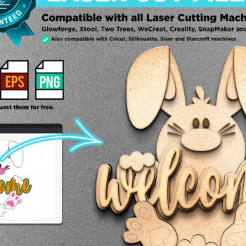 Intra απο ξύλο plywood 3mm-4mm πάχος – Καλώς ήρθες Μπάνι | Κρεμάστρα πόρτας Δίασταση  20x20 cm INTRAFABR-117240375 - Image 2