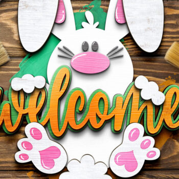 Intra απο ξύλο plywood 3mm-4mm πάχος – Καλώς ήρθες Μπάνι | Κρεμάστρα πόρτας Δίασταση  20x20 cm INTRAFABR-117240375 - Image 4