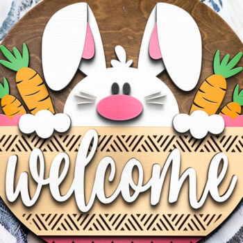 Intra απο ξύλο plywood 3mm-4mm πάχος – Καλώς ήρθες Μπάνι | Κρεμάστρα πόρτας Δίασταση  20x20 cm INTRAFABR-117240102 - Image 1