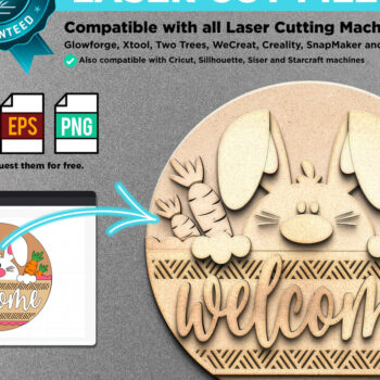 Intra απο ξύλο plywood 3mm-4mm πάχος – Καλώς ήρθες Μπάνι | Κρεμάστρα πόρτας Δίασταση  20x20 cm INTRAFABR-117240102 - Image 2