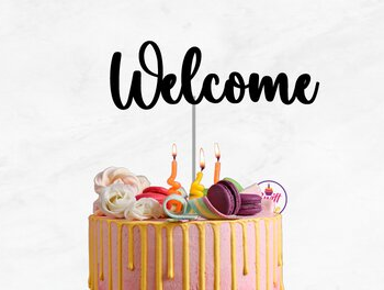 Intra απο ξύλο plywood 3mm-4mm πάχος – Καλωσόρισμα Cake Topper Δίασταση  20x20 cm INTRAFABR-75198701 - Image 1