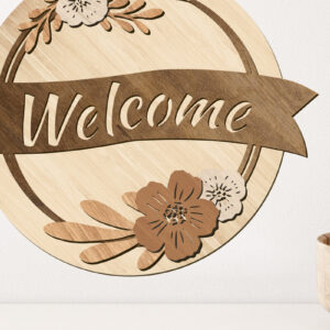 Intra απο ξύλο plywood 3mm-4mm πάχος – Διακοσμητικό πάνελ καλωσορίσματος, Αρχείο κοπής με λέιζερ Δίασταση  40x30 cm INTRAFABR-91234914