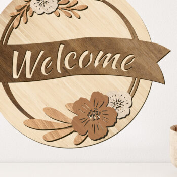 Intra απο ξύλο plywood 3mm-4mm πάχος – Διακοσμητικό πάνελ καλωσορίσματος, Αρχείο κοπής με λέιζερ Δίασταση  40x30 cm INTRAFABR-91234914 - Image 1