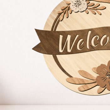 Intra απο ξύλο plywood 3mm-4mm πάχος – Διακοσμητικό πάνελ καλωσορίσματος, Αρχείο κοπής με λέιζερ Δίασταση  40x30 cm INTRAFABR-91234914 - Image 2