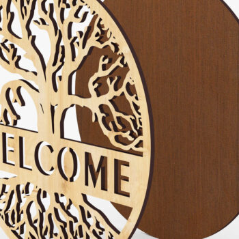 Intra απο ξύλο plywood 3mm-4mm πάχος – Welcome Door Hanger Files Δίασταση  20x20 cm INTRAFABR-72173781 - Image 2