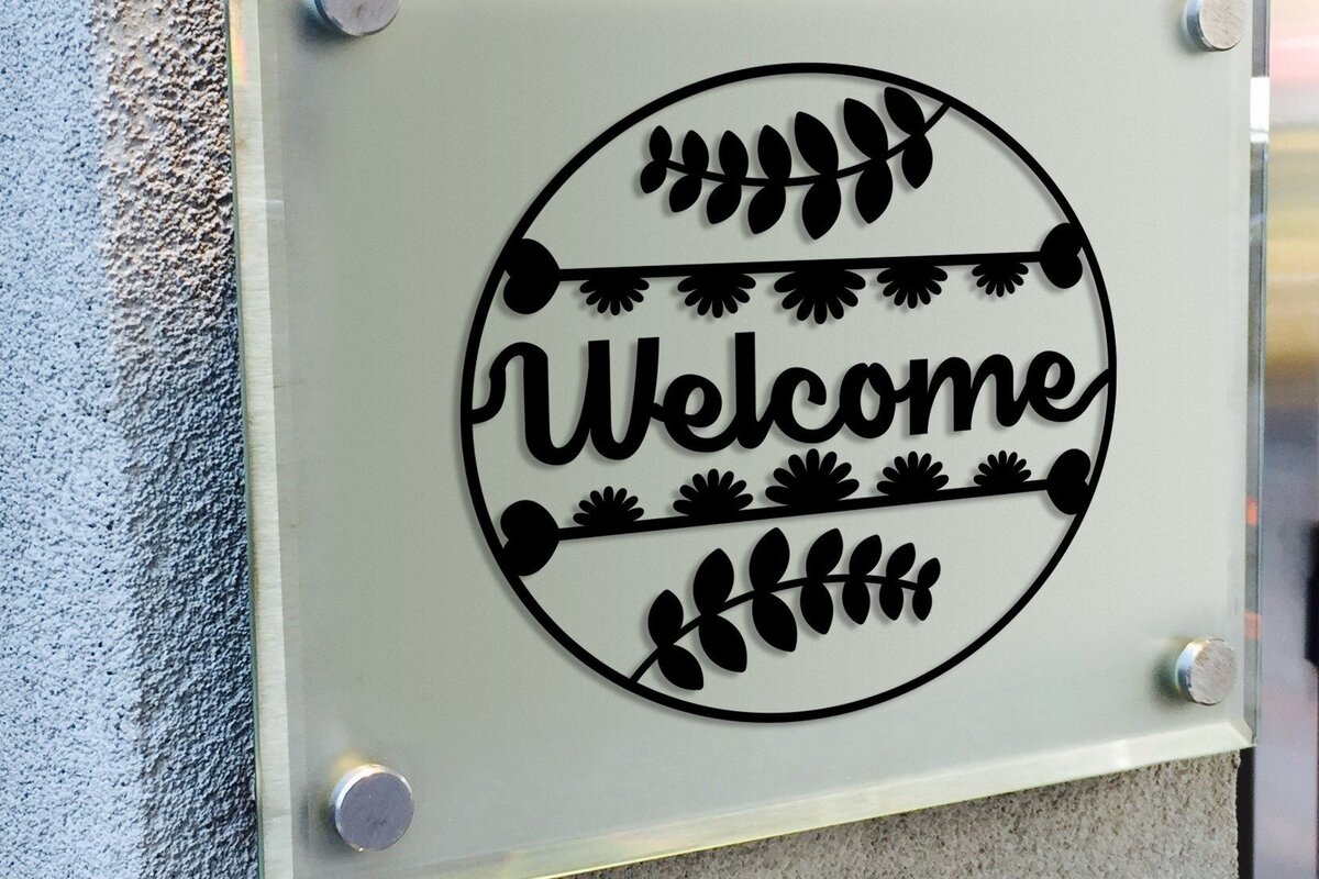 Intra απο ξύλο plywood 3mm-4mm πάχος – Αρχείο κοπής με λέιζερ επιγραφή υποδοχής πόρτας Δίασταση  20x20 cm INTRAFABR-32209661