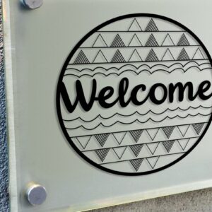 Intra απο ξύλο plywood 3mm-4mm πάχος – Αρχείο κοπής με λέιζερ επιγραφή υποδοχής πόρτας Δίασταση  20x20 cm INTRAFABR-32209666