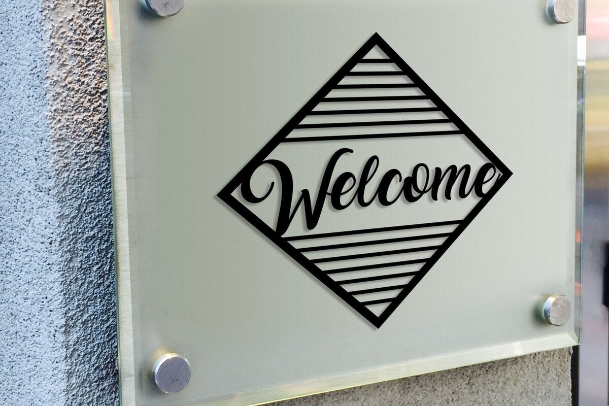 Intra απο ξύλο plywood 3mm-4mm πάχος – Αρχείο κοπής με λέιζερ επιγραφή υποδοχής πόρτας Δίασταση  20x20 cm INTRAFABR-32209911