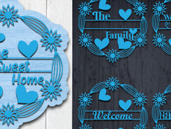 Intra απο ξύλο plywood 3mm-4mm πάχος – Welcome Door Sign Δίασταση  40x30 cm INTRAFABR-56398302 - Image 1