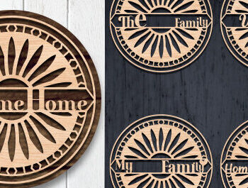 Intra απο ξύλο plywood 3mm-4mm πάχος – Welcome Door Sign Δίασταση  40x30 cm INTRAFABR-56398313 - Image 1