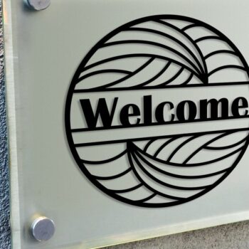 Intra απο ξύλο plywood 3mm-4mm πάχος – Πακέτο Sign Sign Door Welcome Δίασταση  40x30 cm INTRAFABR-32210058 - Image 3